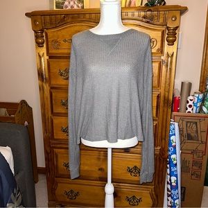 Victoria Secret Pink Waffle Knit Long Sleeve Shirt NWT